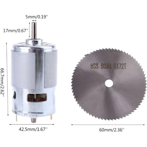 775 Motor Table Saw Kit DC 12V Motor with Mounting Bracket Saw Blade Woodworking Dropshipping