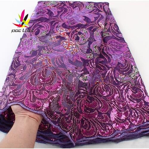 Sequins Wax Mesh Net Lace Ankara 2021 High Quality African Latest Nigerian Tulle Wedding Fabric For Dress