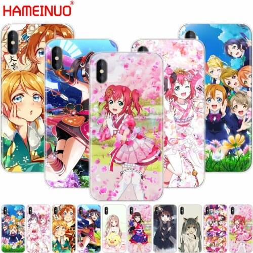 HAMEINUO Anime Love Live cell phone Cover case for iphone X 8 7 6 4 4s 5 5s SE 5c 6s plus