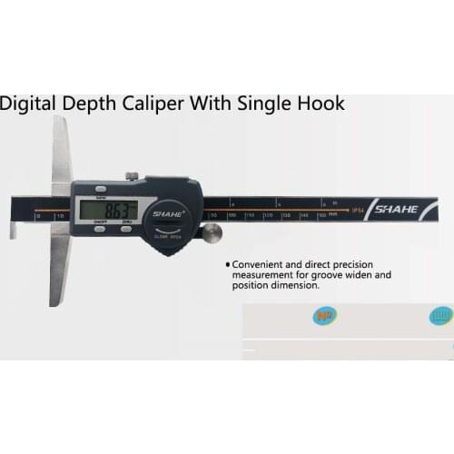 0.01mm 150 200 300mm digital caliper micrometer stainless steel Single hook Digital depth gauge depth gauge