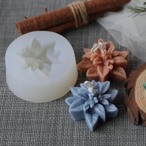 Flower Silicone Mold Christmas Aromatherapy Candle Mold Resin Molds Cake Decorating Handmade Soap Mold Candle Making
