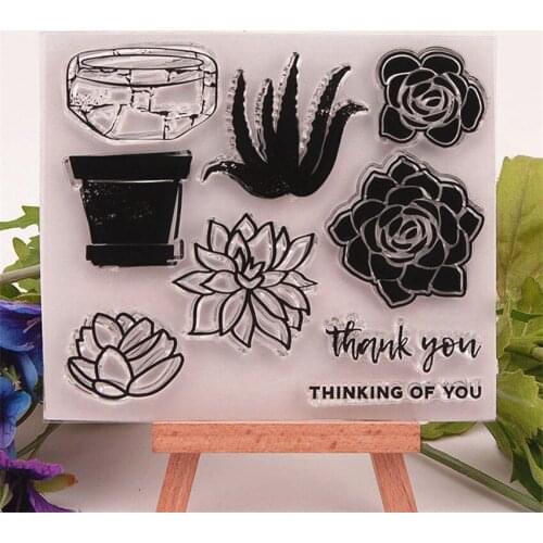 Hot selling flower pot transparent clear stamp / silicone seal roller stamp DIY scrapbook album / card production