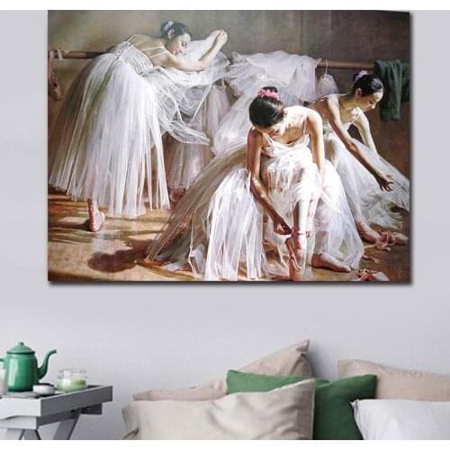 Paint by number art painting by numbers Ballerina girl art youth youthful vibrant dance porch art deco painting