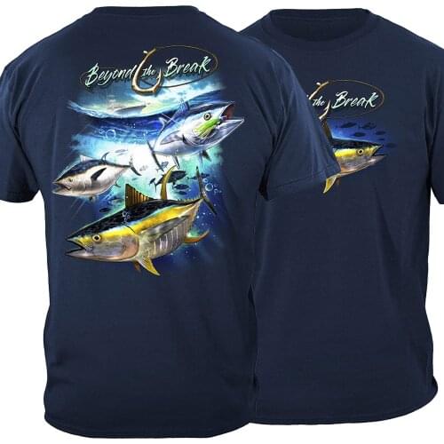 Tuna Time Off Shore Fishing T-Shirt Summer Cotton Short Sleeve O-Neck Mens T Shirt New S-3XL