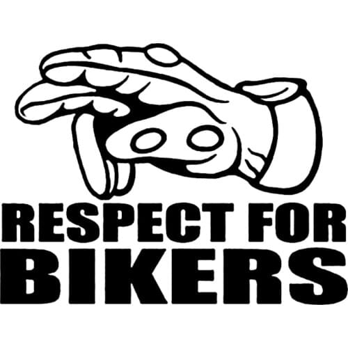 Funny Respect for Bikers Gesture Car Sticker Automobiles Motorcycles Exterior Accessories Vinyl Decals for Toyota Honda Lada Vw
