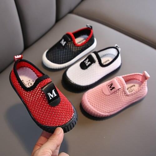 2021 Summer New Childrens Shoes Girls' Woven Air-mesh Shoes Sports Hollow Casual Fashion Sneakers Running Breathable Hot 21-30