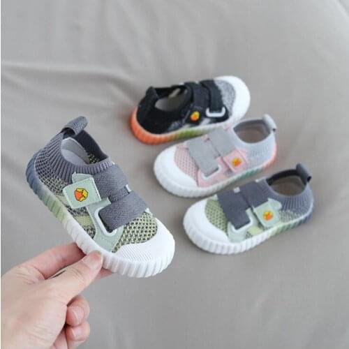 Autumn New Baby Girls Boys Casual Shoes Infant Toddler Kids Children Non-slip Soft Bottom Stitching Color Student Sneakers BG200
