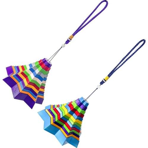 Falling Star Tower Wall Art Shrinkable Wind Chime for Backyard Patio Halloween Christmas Gift Christmas Decompression Toy