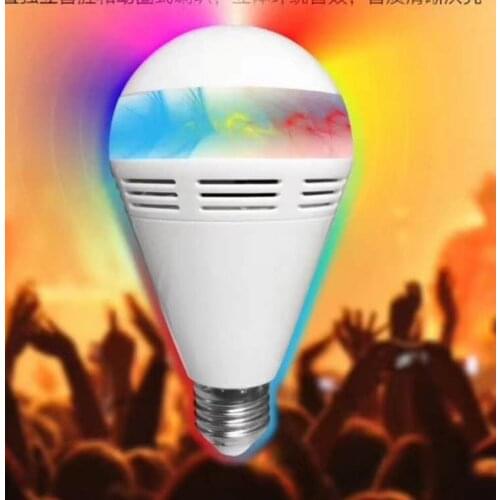 Colorful Bulb Panoramic 960P WIFI IP Camera AP Connect Work As Bluetooth Loudspeaker
