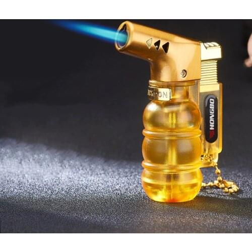 Portable Compact Butane Jet Lighter Torch Turbo Pipe Lighter Mini Spray Gun Cigar Lighter Windproof 1300 C No Gas