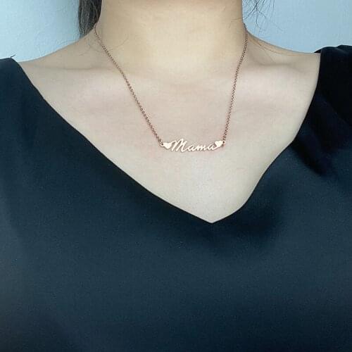 Personalized custom custom name mama necklace stainless steel name custom mothers day gift jewelry gift gift for mom
