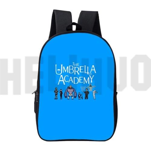16 Inch Mochila Double Zipper 3D Umbrella Academy Backpacks Sac A Dos Anime Children School Bags for Kids Canvas Backpack Women