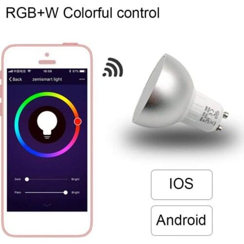Led WiFi Smart Bulb 6W GU10 E27 Light Bulb RGBW Dimmable Light Cup Compatible With Alexa&Google Home Remote Dropshipping Hot 1PC