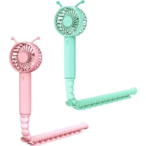 Suction Cup Neck Fan USB Rechargeable 3 Speed Flexible Air Cooler Fan for stroller Car Seat Desk Camping Cellphone Stand