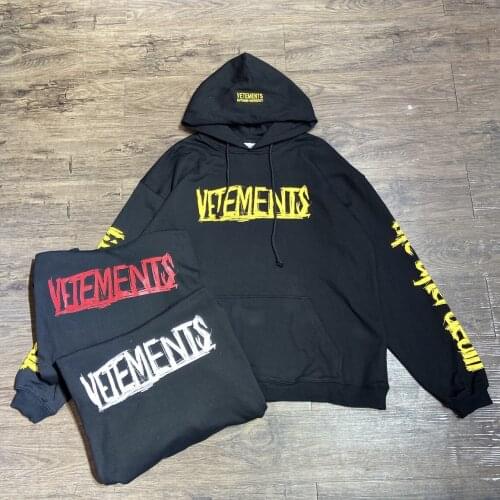 High Street Brand VETEMENTS Graffiti Style Y2k Oversized Hoodie Womens Sweatshirt Hooded Sweatshirts Womens Clothing 2021