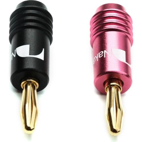 1pair/2Pcs Nakamichi 4mm Banana Plug Connectors Adapter Wire Connector Banana Plug Gold Plated For Musical HiFi Audio