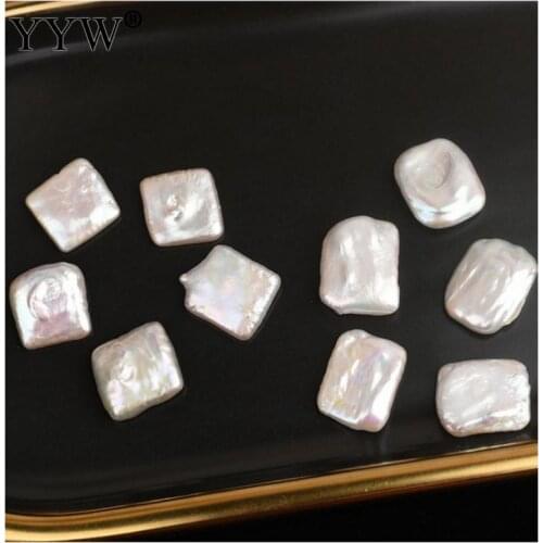1pc Natural Freshwater Pearl Loose Beads Baroque Non-Porous Rectangular Pearl Bead For Diy Necklace Bracelet Jewelry Accessories