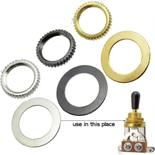3 Sets M12xP1.0 Toggle Switch Nut Washer Pickup Selector Switch Nut Gasket For Electric Guitar Accessories