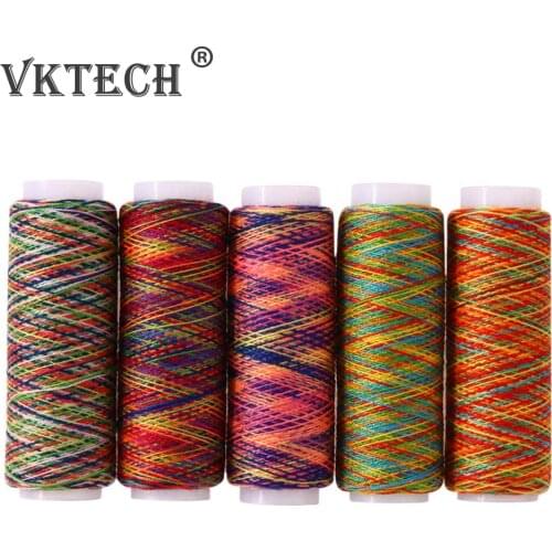 5pcs/lot Rainbow Color Sewing Thread Hand Quilting Embroidery Sewing Thread Needlework Fiber Yarn Tool Hand Sewing Accessories