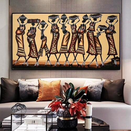 Abstract African Women Canvas Paintings on The Wall Poster and Print Modern Wall Art Picture for Living Room Home Cuadros Decor