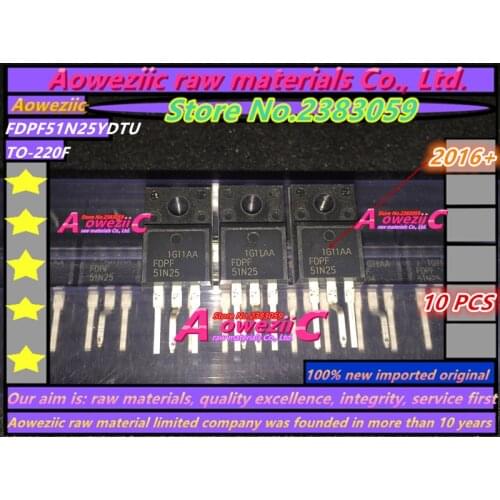 Aoweziic 2016+ 100% new imported original FDPF51N25 FDPF51N25YDTU TO-200F Field effect tube MOSFET 51A 250V