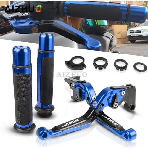 For YAMAHA YZFR1 R3 YZF R6 R15 YZF 2008 2009 Motorcycle Accessories Folding Extendable Brake Clutch Levers+Hand Grips