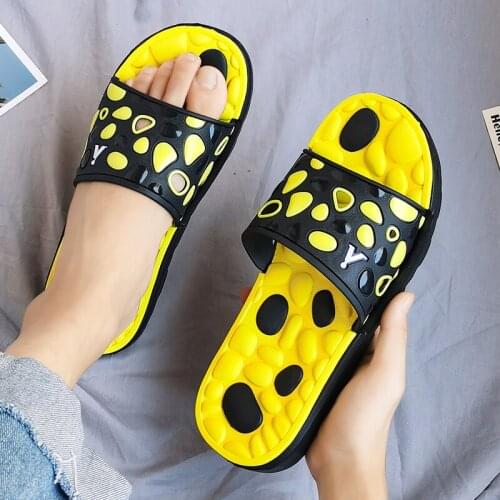 Men At Home Slippers 2021 New Non-slip Wear Resitant Comfort Cobblestone Mans Slipper Four Seasons Soft Size 45 Boy Sliders