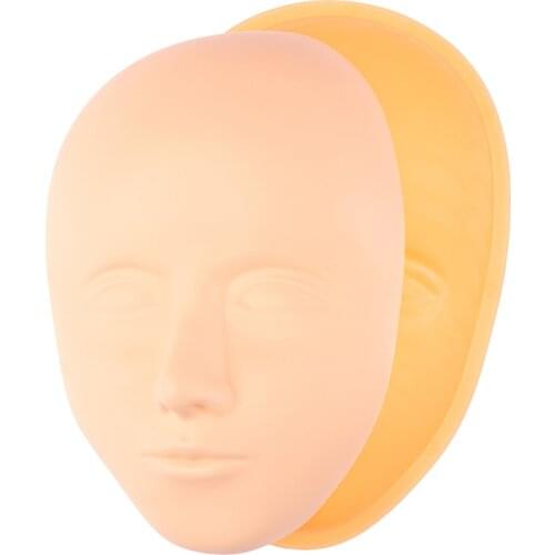 5D Facial Tattoo Training Head Silicone Practice Permanent Makeup Lip Eyebrow Tattoo Skin Mannequin Doll Face Head