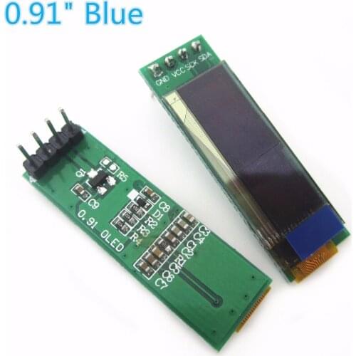 HAILANGNIAO 10pcs 1pcs 0.91 inch OLED module 0.91" white/blue OLED 128X32 OLED LCD LED Display Module 0.91" IIC Communicate