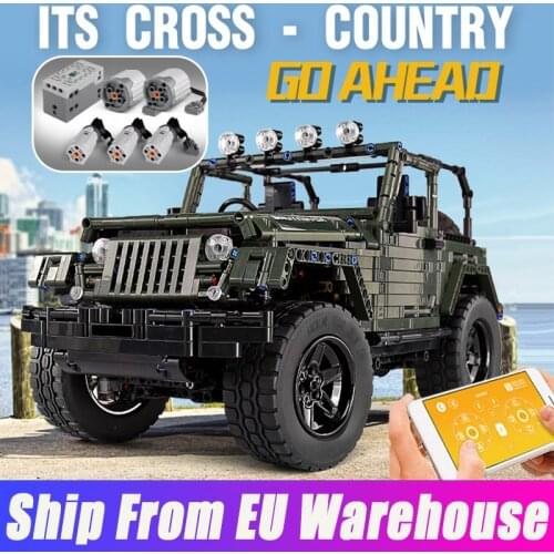 MOULD KING 13124 MOC High-Tech SUV Car Toys Motorized Jeeps Adventure Off-road Model Building Blocks Bricks Kids Christmas Gifts