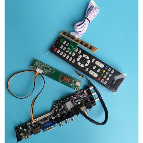 Kit For LP141WX1-TLE6/LP141WX1-TLG1 TV VGA USB remote DVB-C DVB-T 1 CCFL LCD 1280X800 Panel Controller board 30pin Digital HDMI