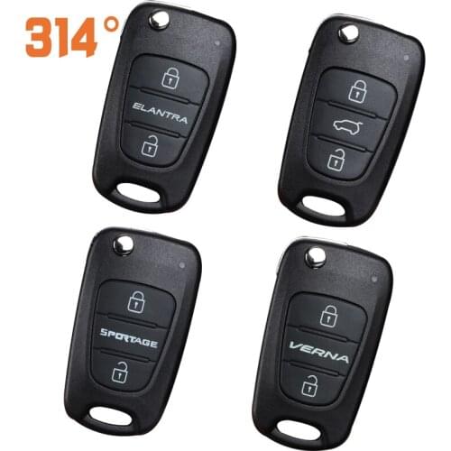3 Button Car Remote Control Key Shell Folding Replacement Housing Suit For Hyundai New Celestial / Verna / K2 / K5 / Sportage