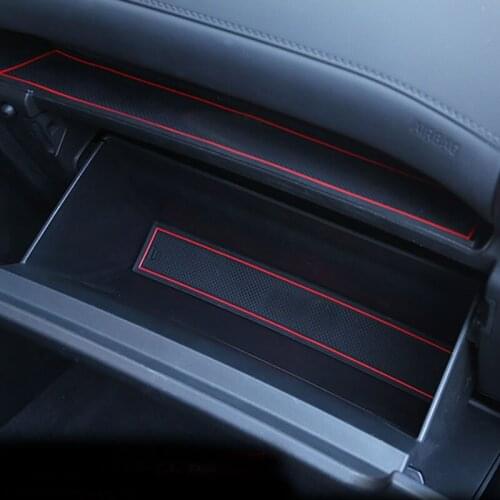 21pcs For Hyundai ix35 2018-2019 door slot mat storage mat anti-skid cup protection mat interior decorate