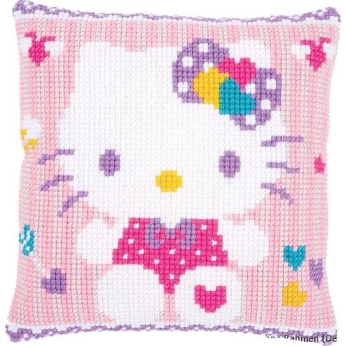 Latch Hook Cushion Kits ball Pillows Wedding Home Decoration Unfinished Pillow Case Kits for Embroidery Cartoon Cat