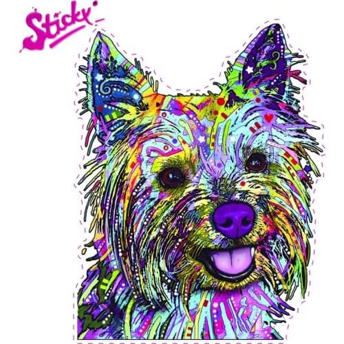 Yorkshire Terrier Dog Car Sticker Decal Decor The Whole Body Motorcycle Off-road Laptop Trunk Guitar Ipad Window Wall PVC Vinyl