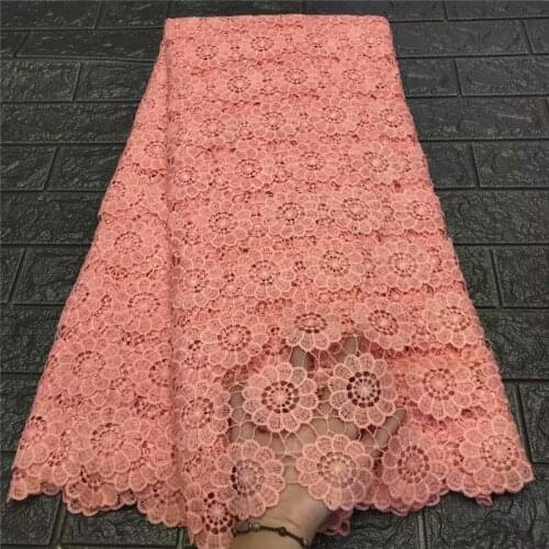 Nigerian lace fabric 2020 high quality lace african guipure lace fabric african french cord lace with Stones for wedding j21-57