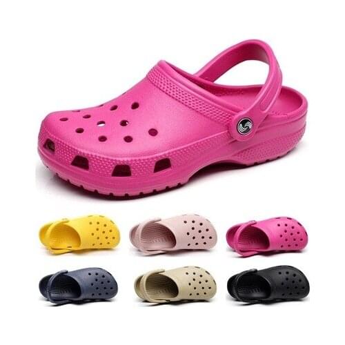 Summer New Clogs Sandals Men 's Beach Sandals Women 's Flat Bottomed Garden Jelly Cool Shoes Unisex Colorful Shoe