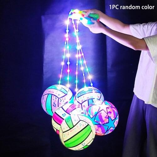 Educational Fitness For Kids Portable Smooth Games Outdoor Inflatable Throwing Bouncy Ball Gifts Air Pump LED Luminous