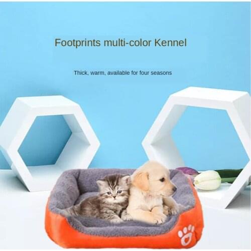 Pet S-3XL 10 Colors Paw Sofa Dog Beds Waterproof Bottom Soft Fleece Warm Cat Bed House Petshop cama perro