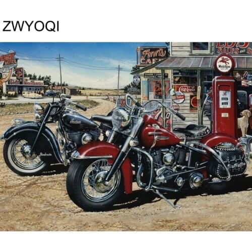 Full Square Diamond mosaic motorcycle 5D DIY Diamond painting motorcycle Full Round Diamond embroidery Cross stitch motorcycle