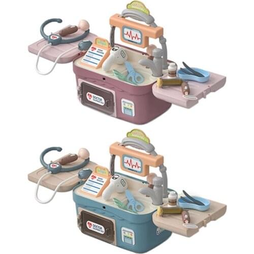 Portable Suitcase Kids Toys Set Simulation Family Equipment Box Pretend Play Educational Toys for Children