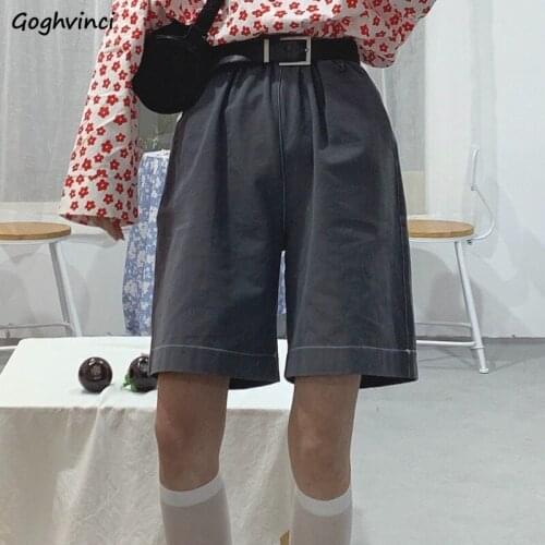 Shorts Women Various Colors Safari Style Loose Unisex Streetwear Female Vintage High Waist All-match Leisure Hipster Lady Retro