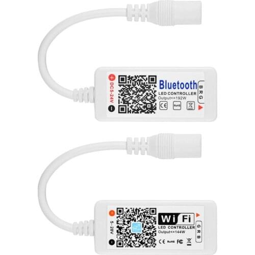 LED Strip light WiFi / Bluetooth RGB / RGBW Controller 24 Keys DC 5V 12V 24V Wireless Control for RGB 2835 5050 LED Strips