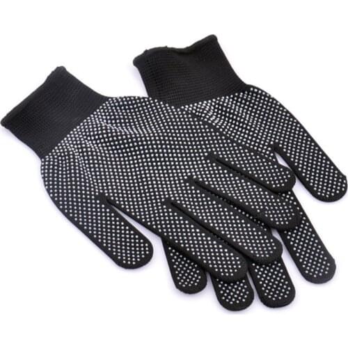 High Temperature Heat Resistant BBQ Gloves Cotton Silicone Non-Slip Hair Styling Work Gloves Microwave Oven Gloves