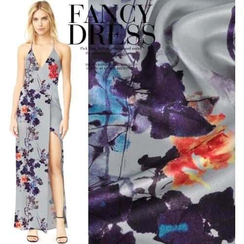 CNUM SP818 Pure Silk/ Blue Leaf /Silk Fabric 93%Silk 7%Spandex Elastic/ Width 1.29yd Thickness 19mm/ Unit:Meter