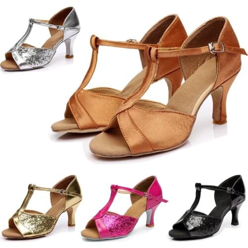 Dance Sneakers Girls Latin Shoes Latin Dance Shoes Women Gold Salsa Ballroom Tango Dance Shoes High Heels A05