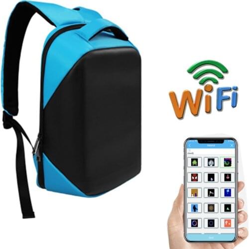 Wifi Smart LED Rugzak met led Scherm Rugzak Waterdicht voor Wandelen Outdoor Reclame Rugzak LED Backpack