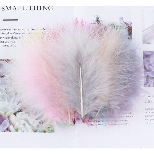 High Quality 50PCS/Bag Turkey Feathers Fluffy and soft Dyed Plumes DIY jewelry decorative accessories Decoration plume Crafts