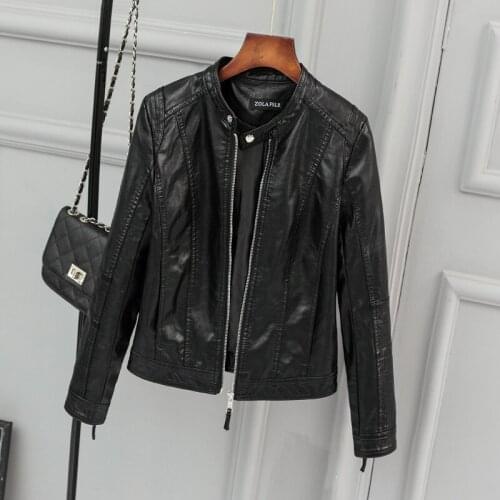 KMETRAM Womens Leather Jacket Woman Spring 2020 Korean Streetwear Bomber Jacket Women PU Leather Coat Chaqueta Mujer MY3136