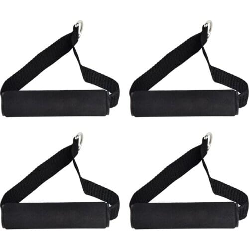 1/4 Pcs Black Rope Cable Attachment Handle Bar Dip Station Resistance Gym Training Band For Yoga Belt Gym
